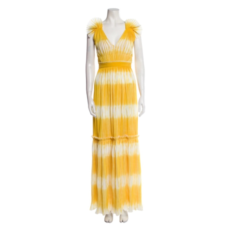 Prabal Gurung Yellow Tadia Pliss Dress